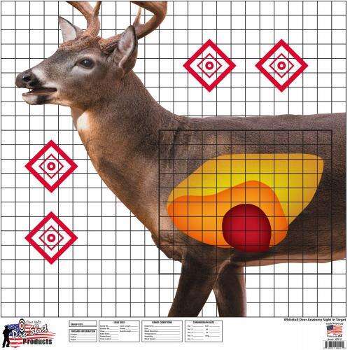 Targets Pro Shot Products Ready Series WHITETAIL DEER SIGHT IN TARGET 25" X 25"  5 PACK • Model: Ready Series